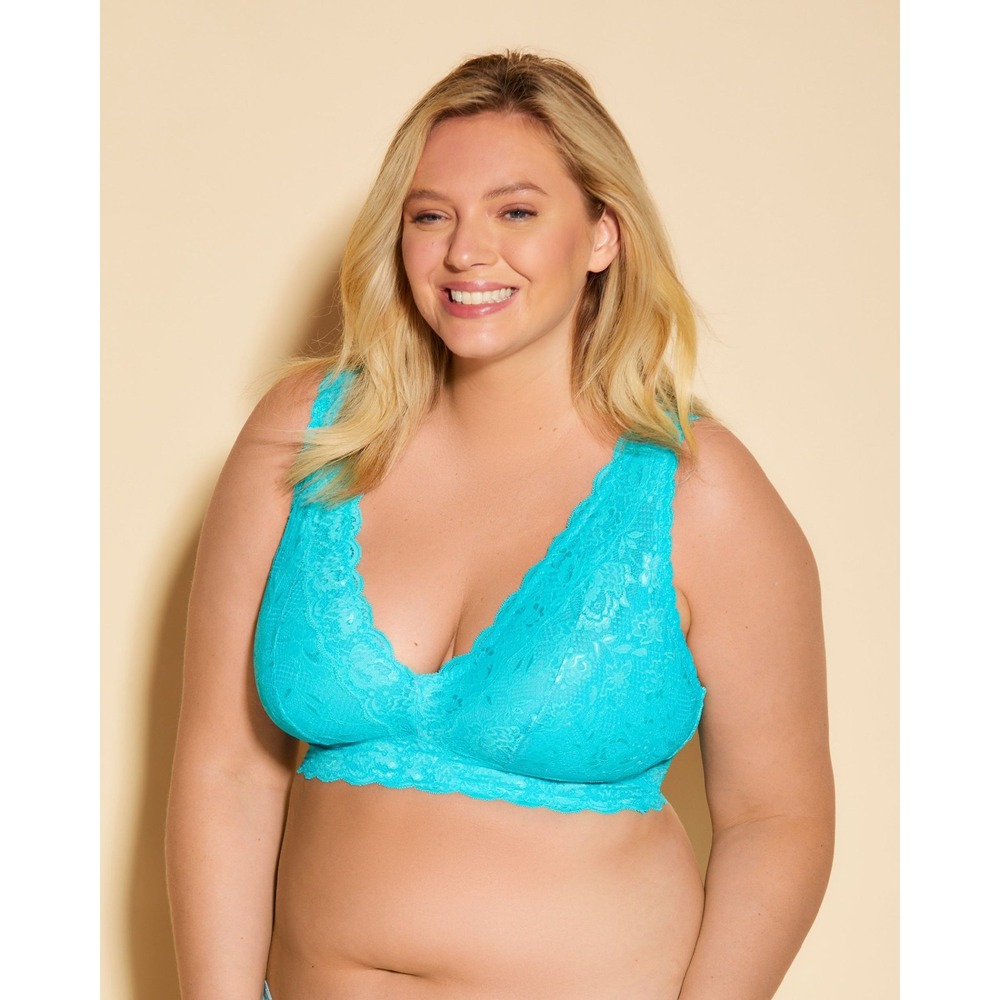 Cosabella Ultra Curvy Longline Wireless Lace Bralette Bralette Andaman Sea M